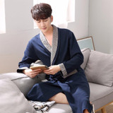 2017 Plus Size Cotton Terry Robes For Men Kimono Bath Robe Sleepwear Mens Lounge Nightgown Long Sleeve Bathrobe Autumn Winter