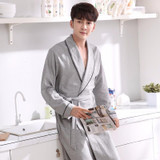 2017 Plus Size Cotton Terry Robes For Men Kimono Bath Robe Sleepwear Mens Lounge Nightgown Long Sleeve Bathrobe Autumn Winter