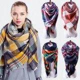 2017 Plaid Winter Warm Scarf For Women Blanket Scarf Women Shawls And Scarves Pashmina Luxury Brand Large echarpe Drop Shipping