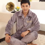 2017 Pijama Hombre Winter Thickening Men's Pajama Sets Sleepwear Male Flannel Sleep Set Coral Fleece Lounge L-XXXL SY712