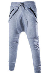 2017 personality zipper Korean Harem pants mens Small straight casual pants fashion sweatpants