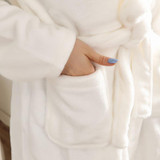 2017 Peignoir Homme Kimono Camisola Robes Bathrobe Men Fall Winter Flannel Nightgown Long Sleeved Robe Woman Couple Thickened