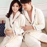 2017 Peignoir Homme Kimono Camisola Robes Bathrobe Men Fall Winter Flannel Nightgown Long Sleeved Robe Woman Couple Thickened