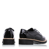 2017 Patent Leather Shoes Woman Brogues Lace up Round Toe Oxford Shoes for Women Flat Shoes Platforms XWB0081-5