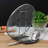 2017 Pan Pot Cover Lid Rack Stand Stainless Steel Spoon Holder Stove Organizer Storage Rests Kitchen Accessories Tool Hot Sal