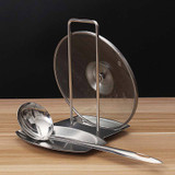 2017 Pan Pot Cover Lid Rack Stand Stainless Steel Spoon Holder Stove Organizer Storage Rests Kitchen Accessories Tool Hot Sal