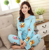 2017 Pajama Sets cotton womens pajamas Animal printing Indoor Clothing Home Suit Sleepwear Winter Pajamas Woman Pyjamas