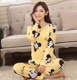 2017 Pajama Sets cotton womens pajamas Animal printing Indoor Clothing Home Suit Sleepwear Winter Pajamas Woman Pyjamas