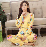2017 Pajama Sets cotton womens pajamas Animal printing Indoor Clothing Home Suit Sleepwear Winter Pajamas Woman Pyjamas