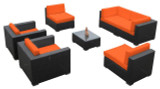2017 Outdoor Wicker Sofa Sectional 7 Piece Resin Couch Set