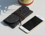 2017 Original For apple iphone 6s plus pouch Wool Felt protective sleeve bag for iPhone6 Plus 5.5" iphone 6s 4.7 inch cases gray