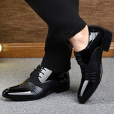 2017 Office Men Dress Shoes Italian Wedding Man Casual Shoes Oxfords Suit Shoes Man Flats Leather Shoes