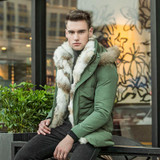2017 North Down Men Winter Jackets Mens Duck Down Coat Cashmere Fleece Parka Man Jacket Coat Genuine Fur Hooded Parkas for Men