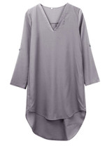 2017 Newest Women Long Sleeve Spring Summer Dress Loose Waist Solid Shirt Dress Ladies Woman Casual Mini Women Dress