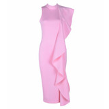 2017 Newest Winter Dress Women Celebrity Party Sleeveless One-Shoulder Sexy Night Out Dress Women Wholesale Bodycon Vestidos