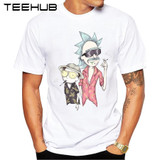 2017 Newest Summer Rick And Morty Men T-shirt Fear Loathing Printed Fashion T shirt Short Sleeve Basic Tee Shirts Cool Tops