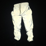 2017 Newest Men hip hop pants night joggers reflective sweatpants mens streetwear hiphop dance trousers pantalones hombre