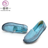2017 New Fahion Spring And Autumn Handmade Women Shoes Woman Loafers Genuine Leather Shoes Flat Casual Work Shoes Women Flats