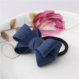 2017 New Europe Korean Style Girls Elastics Hair Tie Big Bow Dot Flora Rubber Ponytail scrunchy Hair Rope Elastic Hair Band
