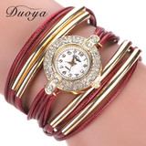 2017 New Duoya Fashion Brand Quartz Watch Women Dress Leather Wristwatches Popular Casual Watches Gold Jewelry Bracelet Clock 2017 New Duoya Fashion Brand Quartz Watch Women Dress Leather Wristwatches Popular Casual Watches Gold Jewelry Bracelet Clock