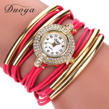 2017 New Duoya Fashion Brand Quartz Watch Women Dress Leather Wristwatches Popular Casual Watches Gold Jewelry Bracelet Clock 2017 New Duoya Fashion Brand Quartz Watch Women Dress Leather Wristwatches Popular Casual Watches Gold Jewelry Bracelet Clock