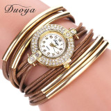 2017 New Duoya Fashion Brand Quartz Watch Women Dress Leather Wristwatches Popular Casual Watches Gold Jewelry Bracelet Clock 2017 New Duoya Fashion Brand Quartz Watch Women Dress Leather Wristwatches Popular Casual Watches Gold Jewelry Bracelet Clock