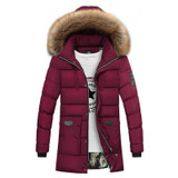 2017 New Down Coats Brand Jackets Men Parka High Quality Casual Warm Hooded Fur Collar Down Coats Winter Tend Jackets Plus Size