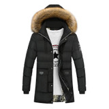 2017 New Down Coats Brand Jackets Men Parka High Quality Casual Warm Hooded Fur Collar Down Coats Winter Tend Jackets Plus Size