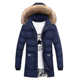 2017 New Down Coats Brand Jackets Men Parka High Quality Casual Warm Hooded Fur Collar Down Coats Winter Tend Jackets Plus Size