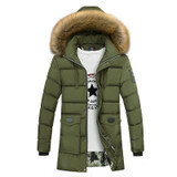 2017 New Down Coats Brand Jackets Men Parka High Quality Casual Warm Hooded Fur Collar Down Coats Winter Tend Jackets Plus Size