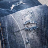 2017 New Designer Brand Women's Jeans Patchwork Stretch Slim Fit Ripped Denim Pants Skinny Jeans Woman Mid Waist Jeans Femme