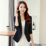 2017 New Design Long Sleeve Solid Color One Button Women Slim Blazer Plus Size Formal Jackets Office Ladies Work Wear Blaser