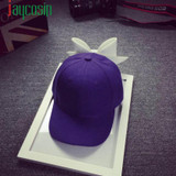 2017 New Design Cotton Fashion Solid Hats Snapback Sun Plain Hat Bowknot Patchwork Hat Adjustable Cap Baseball Unisex  17May 25