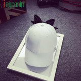 2017 New Design Cotton Fashion Solid Hats Snapback Sun Plain Hat Bowknot Patchwork Hat Adjustable Cap Baseball Unisex  17May 25