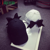 2017 New Design Cotton Fashion Solid Hats Snapback Sun Plain Hat Bowknot Patchwork Hat Adjustable Cap Baseball Unisex  17May 25