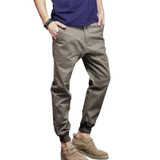 2017 New Design Casual Men Pants Cotton Slim Pant Straight Trousers Fashion Hip hop Solid five color mens Pants Men Plus Size 38