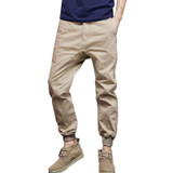 2017 New Design Casual Men Pants Cotton Slim Pant Straight Trousers Fashion Hip hop Solid five color mens Pants Men Plus Size 38