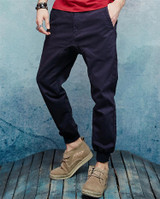 2017 New Design Casual Men Pants Cotton Slim Pant Straight Trousers Fashion Hip hop Solid five color mens Pants Men Plus Size 38