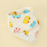 2017 New Cute Baby Bandana Bibs Cartoon Animal Print 100% Cotton Newborn Infant Girls Boys Toddler Triangle Scarf