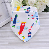 2017 New Cute Baby Bandana Bibs Cartoon Animal Print 100% Cotton Newborn Infant Girls Boys Toddler Triangle Scarf