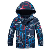 2017 New Children Boys/Girls Casual Windbreaker Jackets Coats Kids Outerwear Sporty With Hoodies Double-Deck Waterproof Clothes