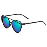 2017 New Cat Eye Sunglasses Women Brand Designer Fashion Twin-Beams Rose Gold Mirror Cateye Sun Glasses For Female UV400 uv