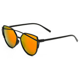 2017 New Cat Eye Sunglasses Women Brand Designer Fashion Twin-Beams Rose Gold Mirror Cateye Sun Glasses For Female UV400 uv
