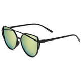 2017 New Cat Eye Sunglasses Women Brand Designer Fashion Twin-Beams Rose Gold Mirror Cateye Sun Glasses For Female UV400 uv