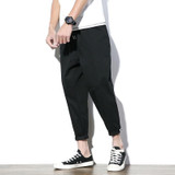 Men Ankle-length Harem Pant Fashion Casual Loose Trousers Male Plus Size Solid Color Pencil Pant