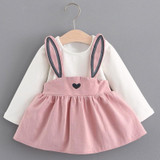Melario Baby Dresses 2018 New Spring Autumn Baby Girls Clothes Printing Girls Party Dress Princess Dress Suit Newborn Dress