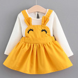Melario Baby Dresses 2018 New Spring Autumn Baby Girls Clothes Cartoon Printing Girls Party Dress Princess Dress Newborn Dress