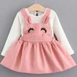 Melario Baby Dresses 2018 New Spring Autumn Baby Girls Clothes Cartoon Printing Girls Party Dress Princess Dress Newborn Dress