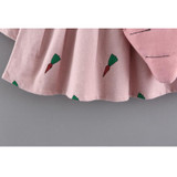 Melario Baby Dresses 2018 New Spring Autumn Baby Girls Clothes Carrot Printing Girls Party Dress Princess Dress Newborn Dress