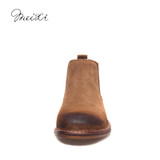 meixi brand chelsea men boots 38-44 Top quality handsome comfortable retro genuine leather men winter boots M17090901-1